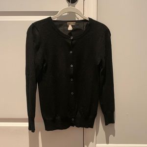 J Crew Women’s Black Featherweight 100% Cashmere Cardigan